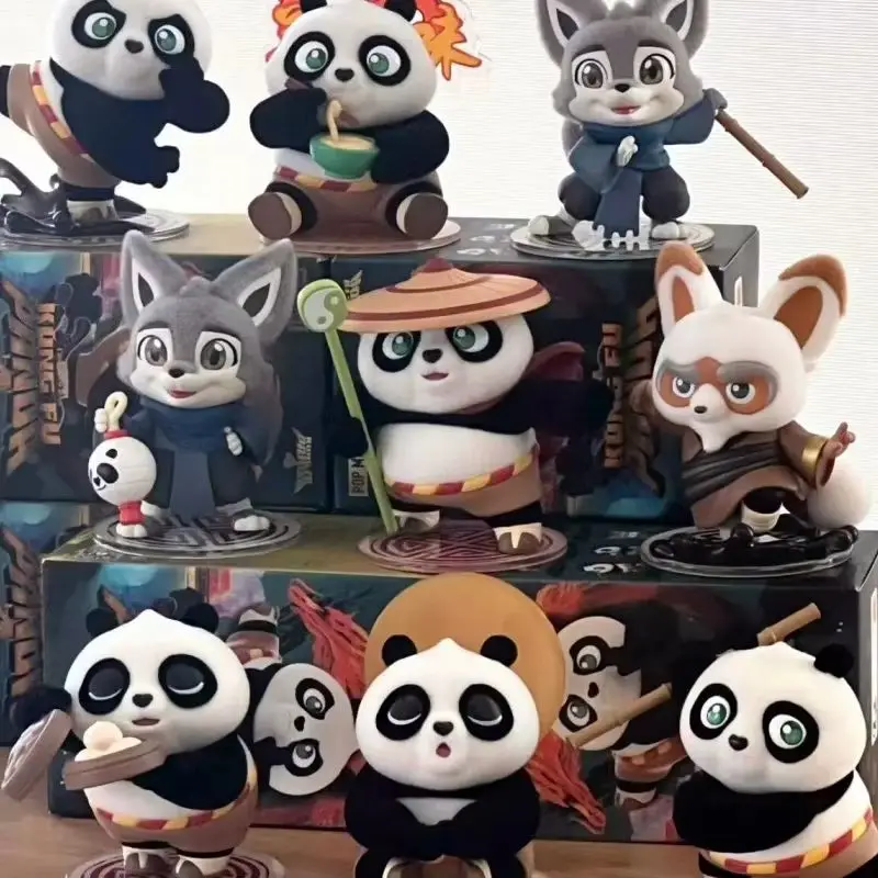 New Original Universal Kung Fu Panda Series Anime Action Flocking Figure Cute Figurin Birthday Gift Christmas Room Decoration