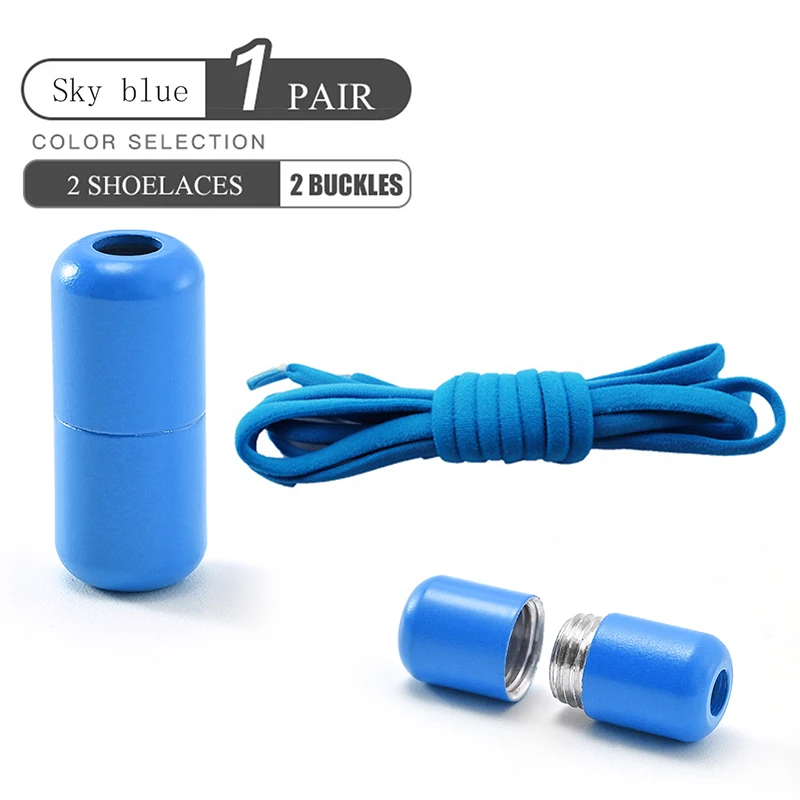 Elastische Schnürsenkel ohne Binden, Halbkreis-Schnürsenkel für Kinder und Erwachsene, Turnschuhe, Schnürsenkel, schnelle Lazy-Metallverschluss-Schnürsenkel, Schnürsenkel
