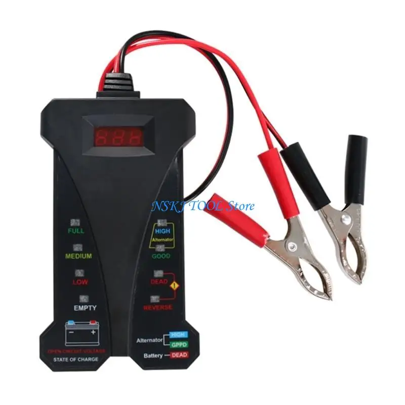 

L8RC Upgraded Car Checking Meter High Precisions Electronic Alternator Tester LED Battery Diagnostic Tool