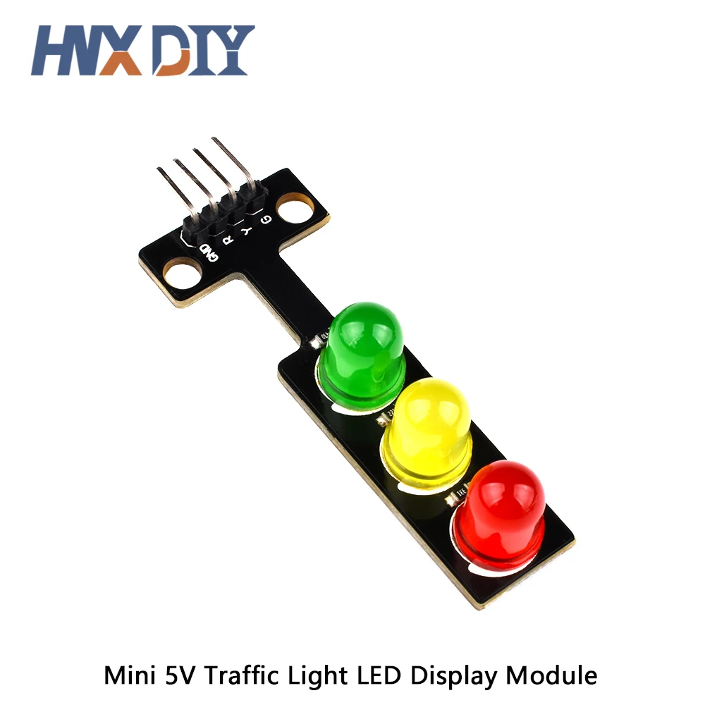 Módulo de pantalla LED de tráfico para Arduino, luz de tráfico RGB de 5mm, color rojo, amarillo y verde, 10 piezas