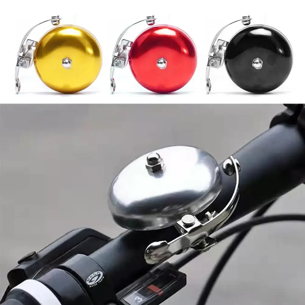 

Retro Bike Bell British Aluminum Alloy Lid Silver Golden Chocolate Color Vintage Bicycle Crisp Ringtones Easy To Install Durable