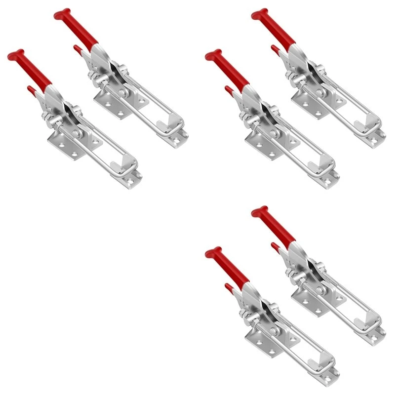AAAF 6 Pack Toggle Latch Clamp, Heavy Duty Latches, 2000Lbs Holding Capacity Adjustable Latch Lock, Smoker Clamps Latch