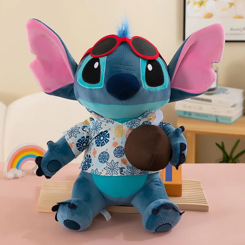 38/70cm Lilo and Stitch Disney Plush Toys Summer  Hawaii Vacation Cute Anime Stich Doll Stuffed Plushie Soft Gift for Kids