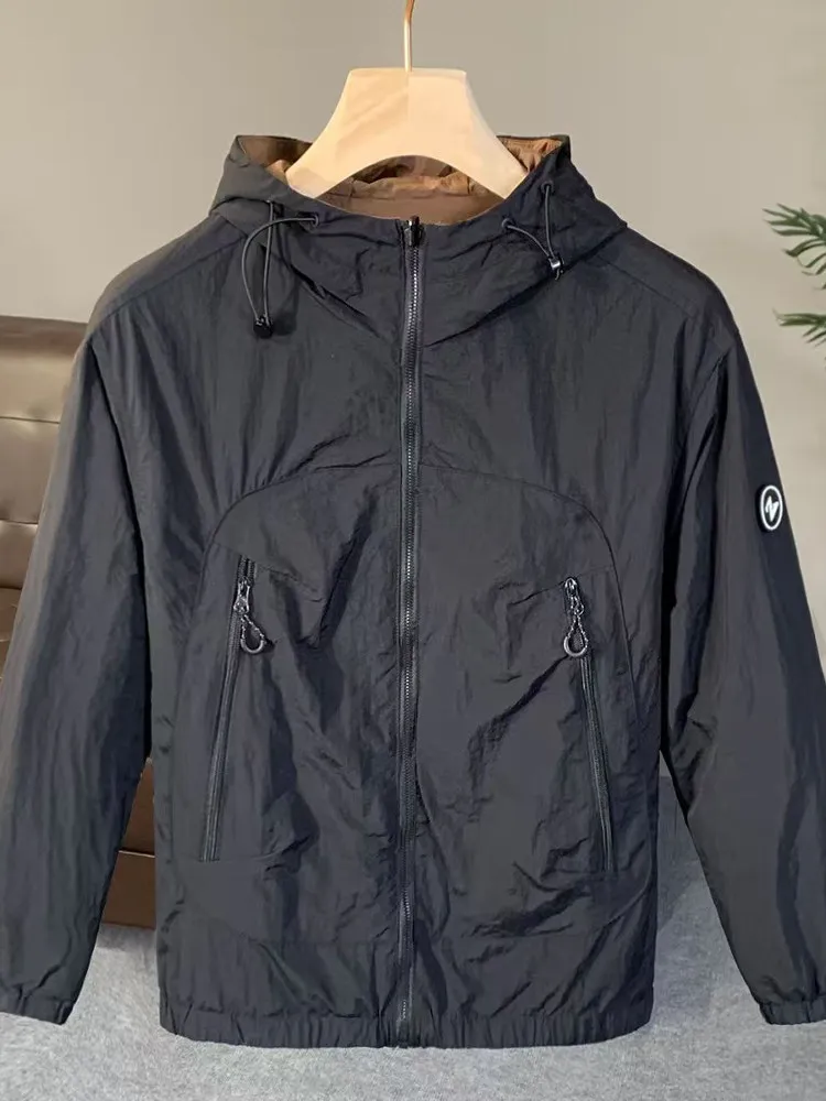 

Новая мужская ветрозащитная куртка-бомбер свободного кроя на молнии для весны и осени 2025 года, повседневная, приталенная, молодежная, удлиненная...