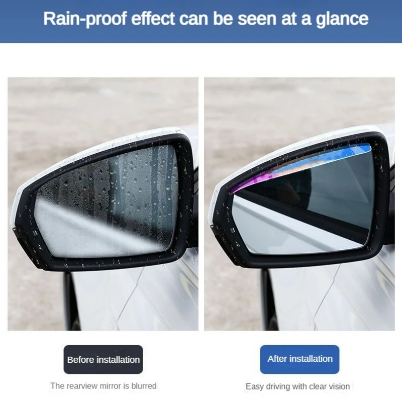 Car rearview mirror rain baffle reverse mirror rain brow magic color universal rain eyebrow modified car accessories