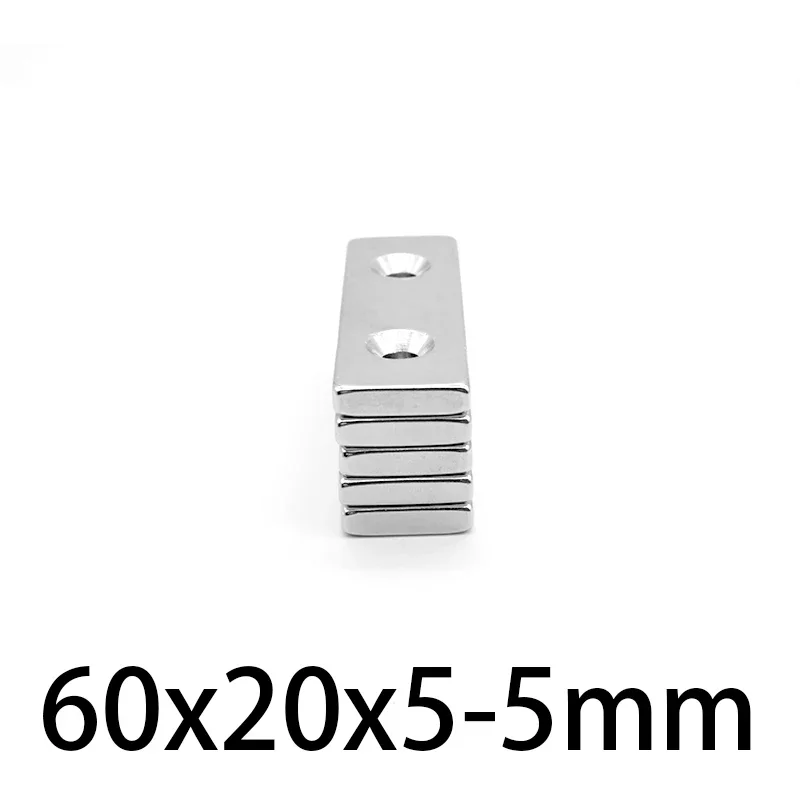 60x20x5-5 مللي متر قطاع مغناطيس قوي كتلة قوية مغناطيس للثلاجة ، DIY ، البناء ، العلمي ، الحرفية ، 60*20*5-5 60x20x5-5