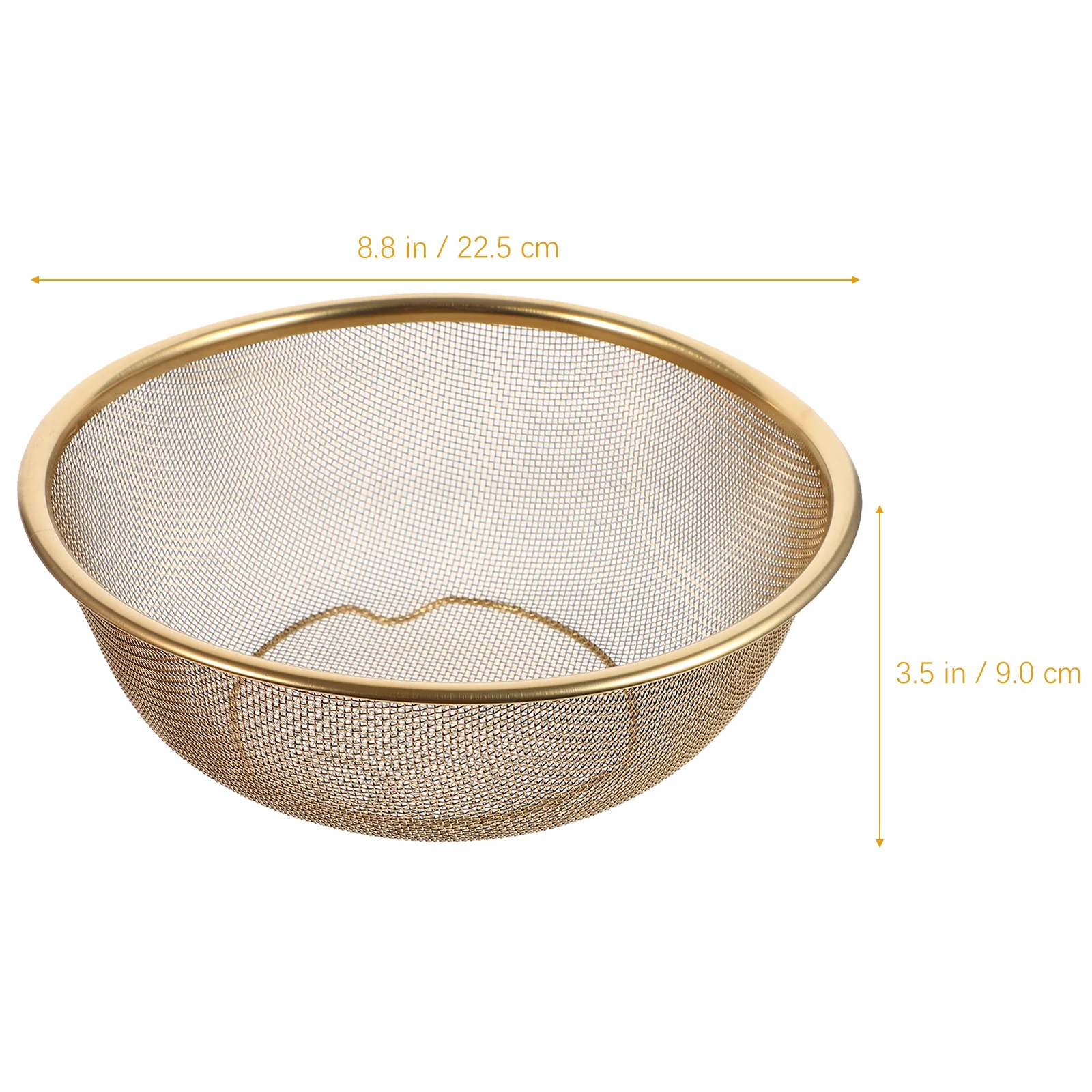 

Stainless Steel Mesh Colander Round Sieves Basket Kitchen Strainer Practical Convenient for Indoor Outdoor Camping