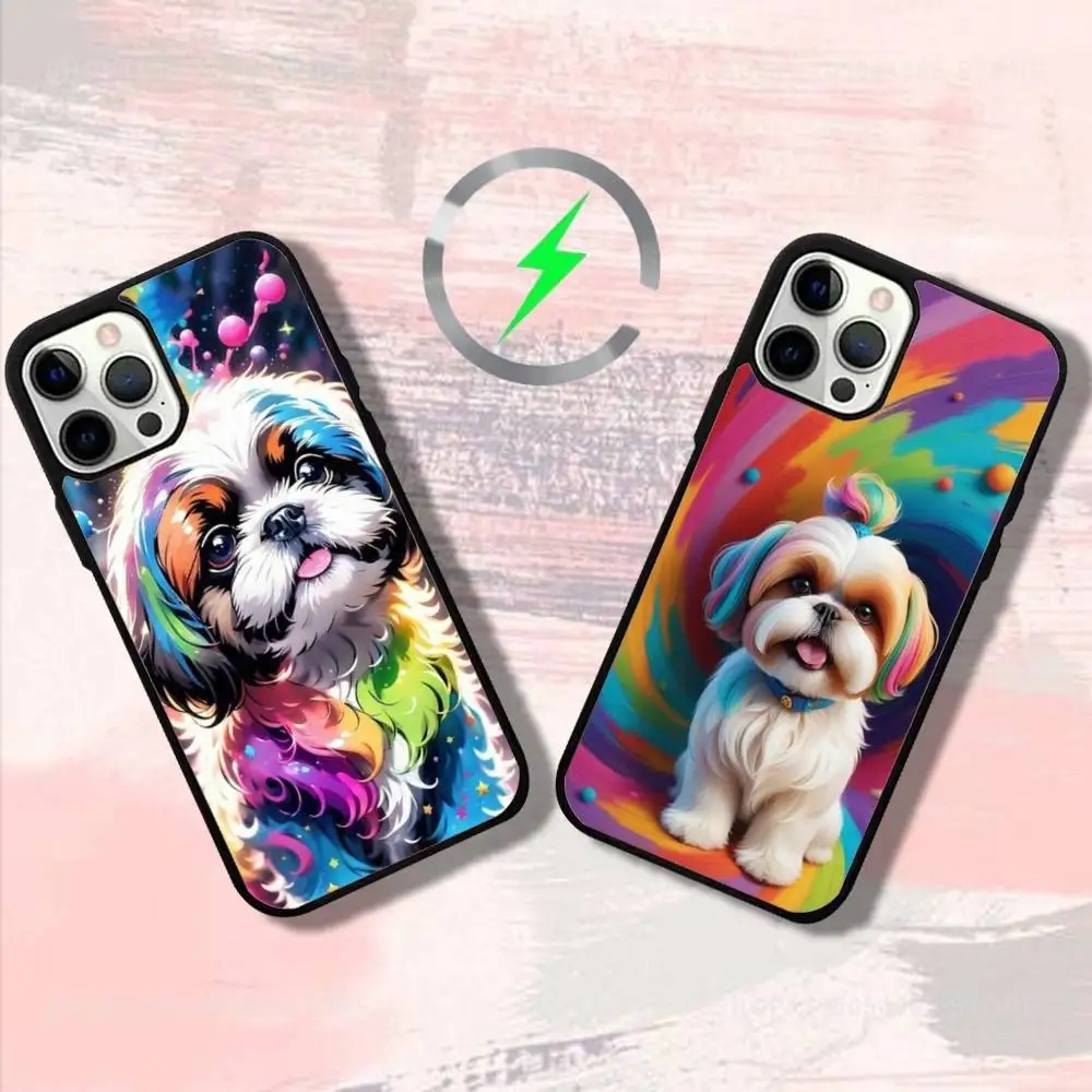 

Shih Tzu Puppy Phone Case For iPhone 17,16,15,14,13,12,11,Pro,Max,Plus,Mini,SE4,E Magnetic Magsafe Wireless Charging
