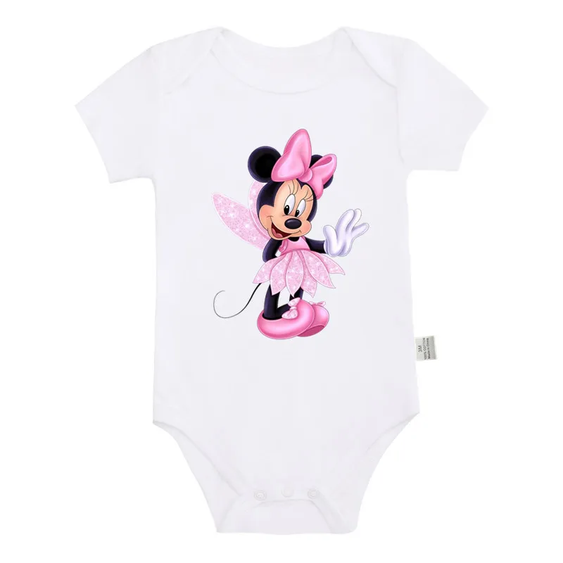 Baby Romper Newborn Baby Girls Clothes Fairy Minnie Mouse Print Infant Baby Jumpsuit Cute Casual Baby Bodysuit