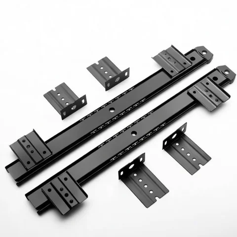 Under Desk Keyboard Tray Slider Thickened ABS Sliding Shelf Mount Office Computer Desk Extension Platform Silent Rail Stand