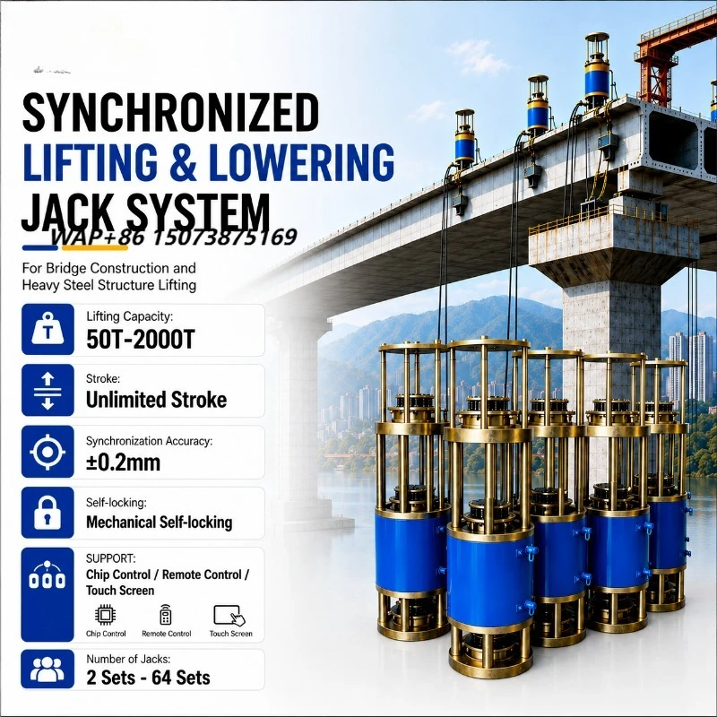 SG Alloy Steel Mechanical Self-locking Hydraulic Synchronous Lifting Jack System for Heavy Equipment Installation and Leveling