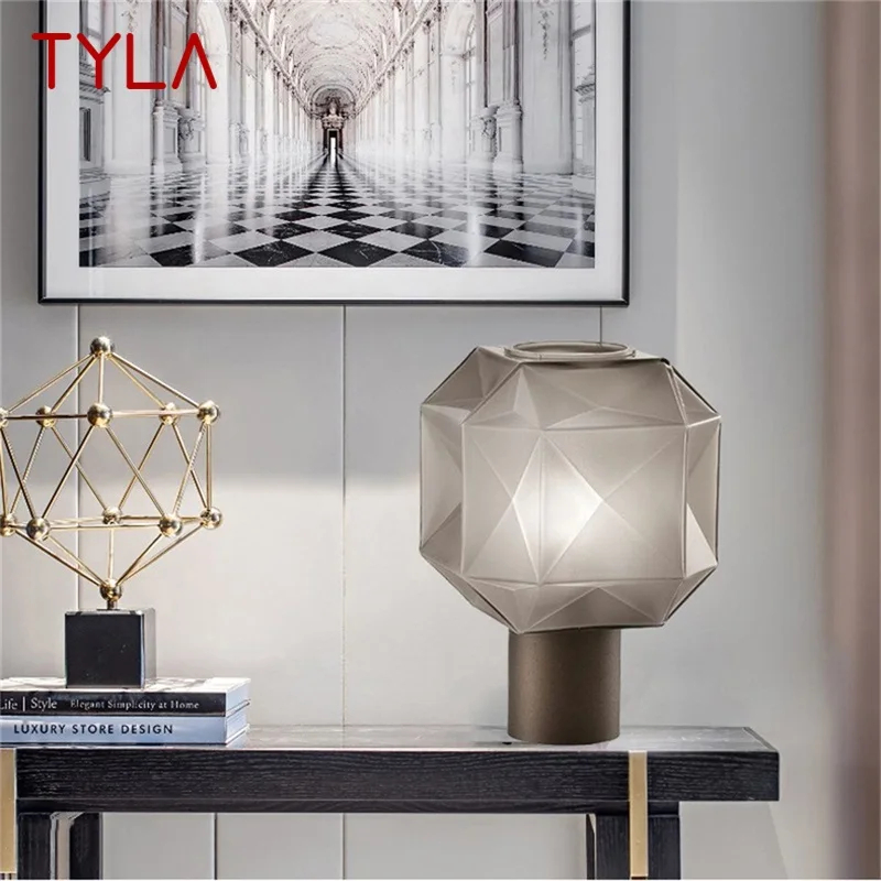 

TYLA Modern Nordic Creative Table Lamp Ice Block Design Desk Light Decorative for Home Living Room