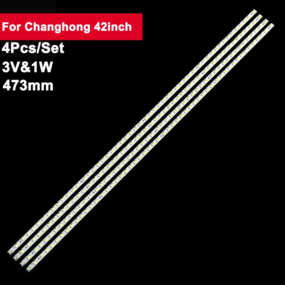 

4 pcs/set 473 mm tv led backlight strip for Changhong 42inch 52led ITV42839E ITV42920DE 42t09-05B T420HW07 42T09-05B ITV42839E