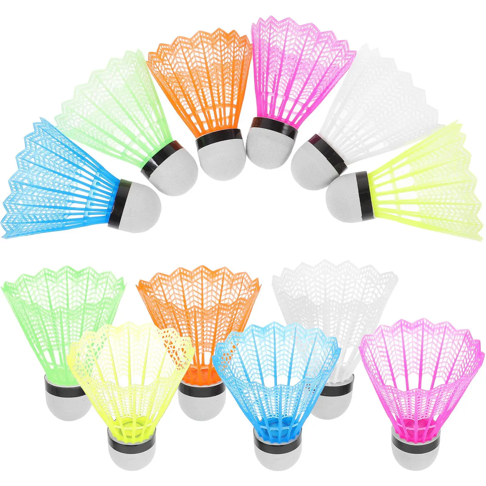 

12 Pcs for Plastic Badminton Shuttlecocks Exercising Nylon Ball Accessories Child