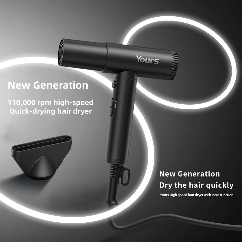 2026 High Speed Hair Dryer 110000 RPM High Speed Motor Strong Wind Speed Dry Silent Negative Ion Hammer Hair Dryer - view 2