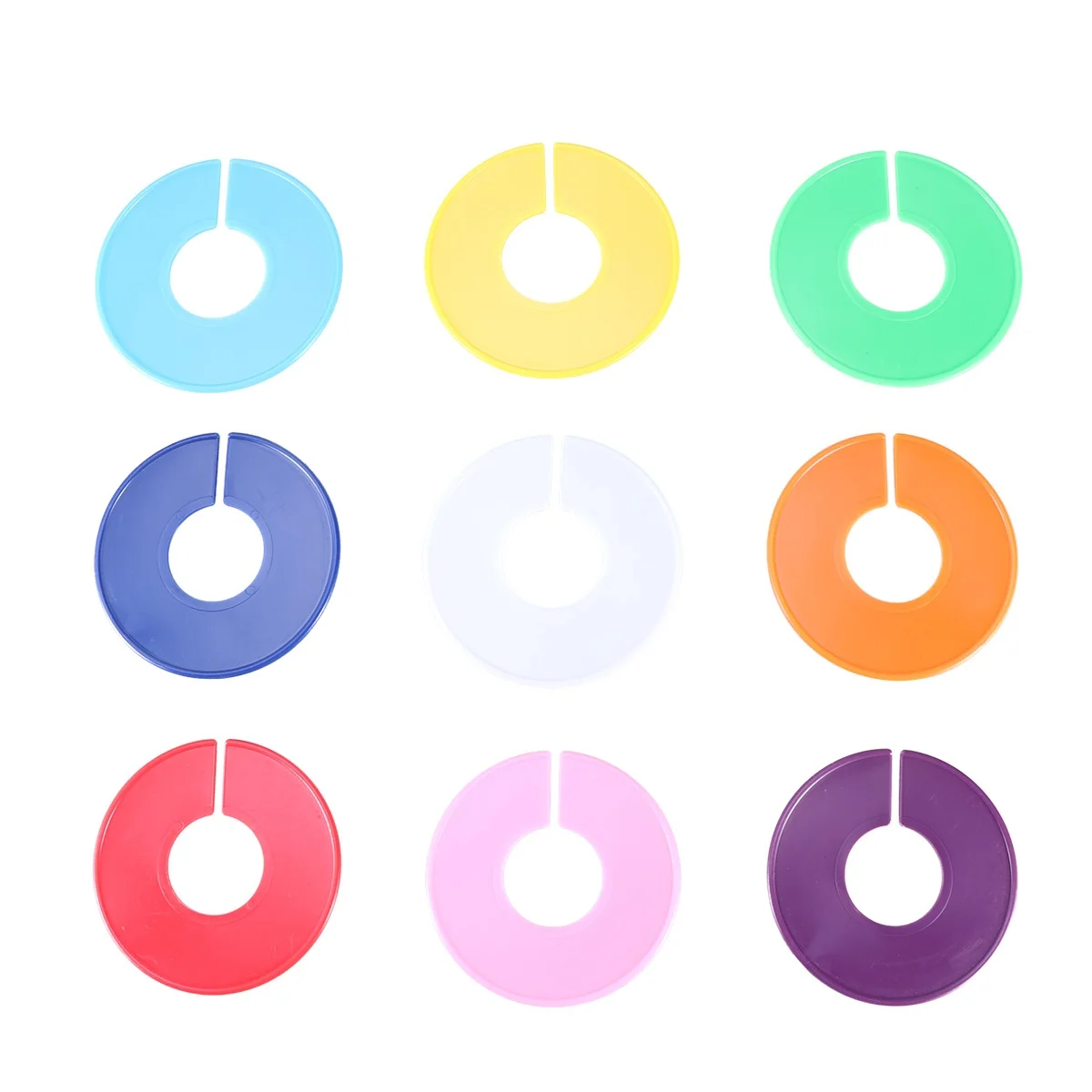 

18 Pcs Plastic Size Ring Clothing Display Lightweight Material Store Market Dispaly Coat Hanger Circle