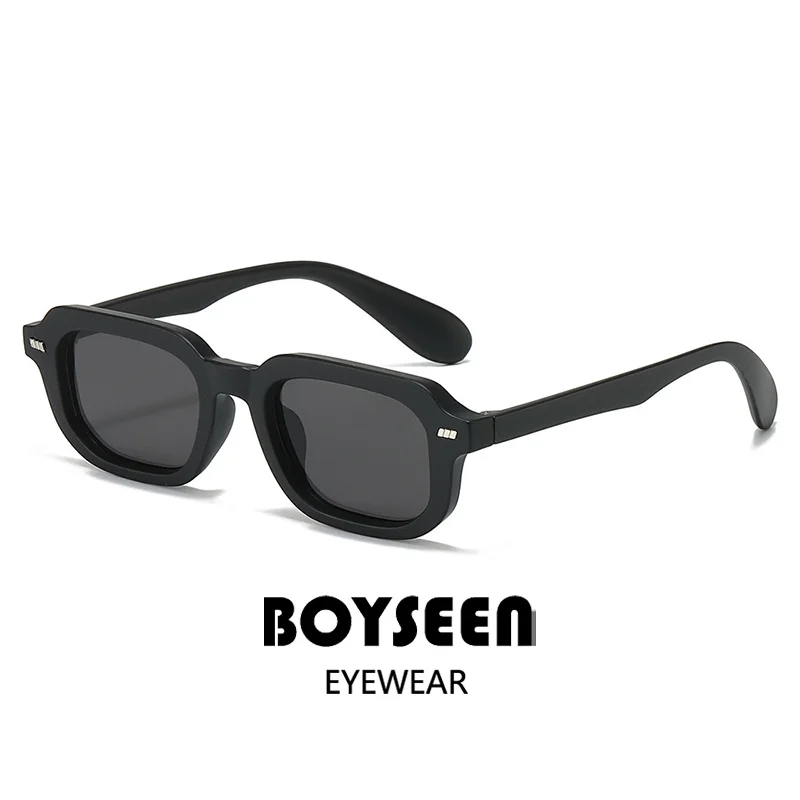 

BOYSEEN Modern retro boxy minimalist sunscreen sunglasses, fashionable rice nail multi-color UV400
