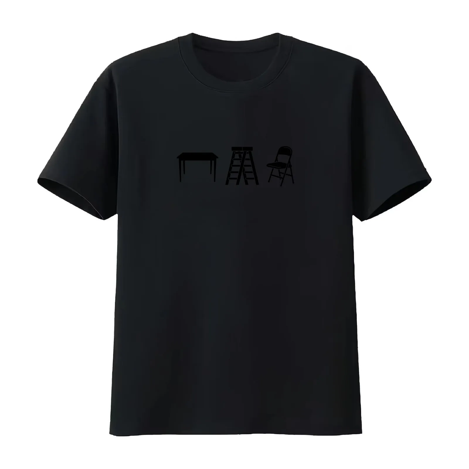 Tables Ladders and Chairs (TLC) T-Shirt Summer Casual Cotton Tee Oversized Streetwear Tops Vintage Graphic Print