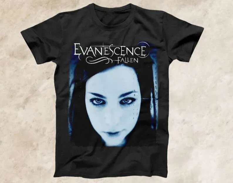 Vintage Evanescence Fallen Heavy algodón negro todas las tallas camiseta Unisex BL359