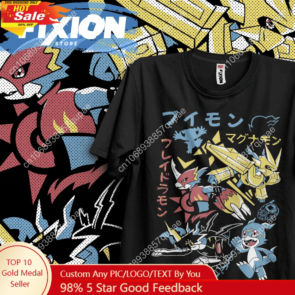 

T-shirt For Anime Digimon Veemon Magnamon – [Negra] Mange Tee