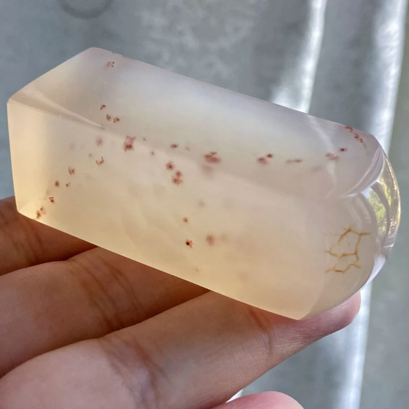 Natural agate seal ornament cinnabar landscape seal home collection