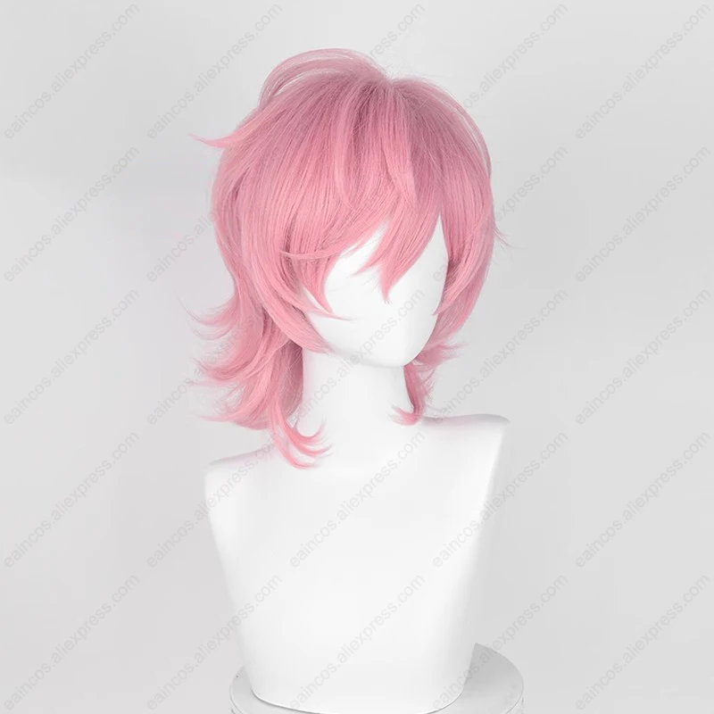 Anime Ayato Yuri parrucca Cosplay 36cm parrucche corte rosa capelli sintetici resistenti al calore