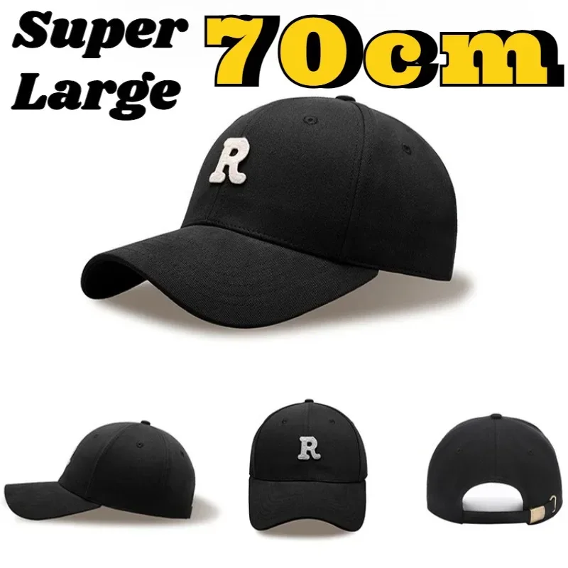 Super Large Size 70cm Big Head Baseball Caps for Men Cotton Outdoor Sport SnapBack Cap Dad Hats  Plus Size Deepen Trucker Cap