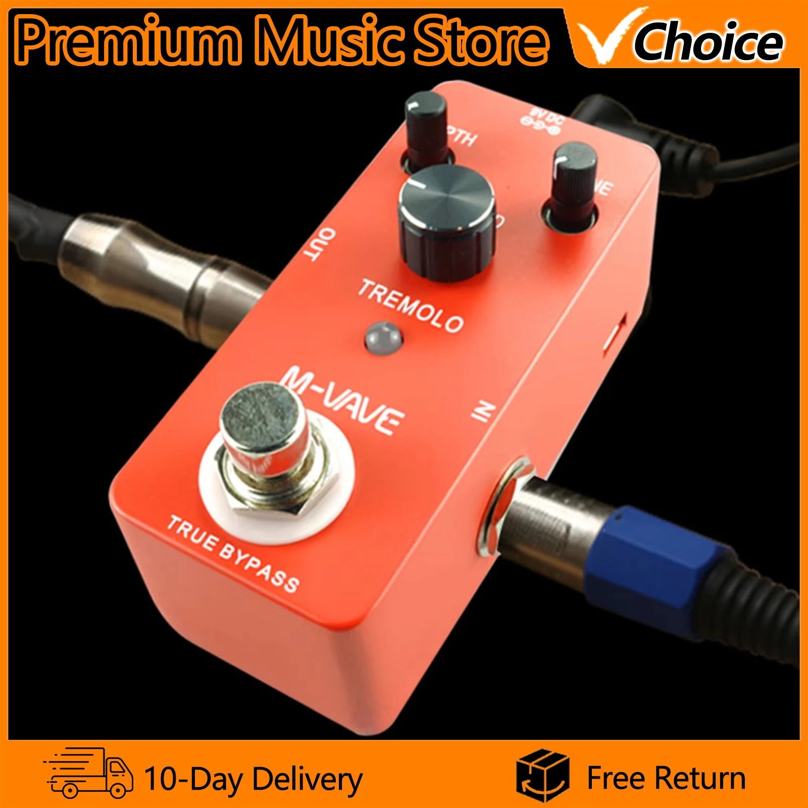 

M-VAVE Electric Guitar Effect Pedal TREMOLO Pedal Classic Tremolo Effect True Bypass Zinc Alloy Shell Guitar Accessories Parts