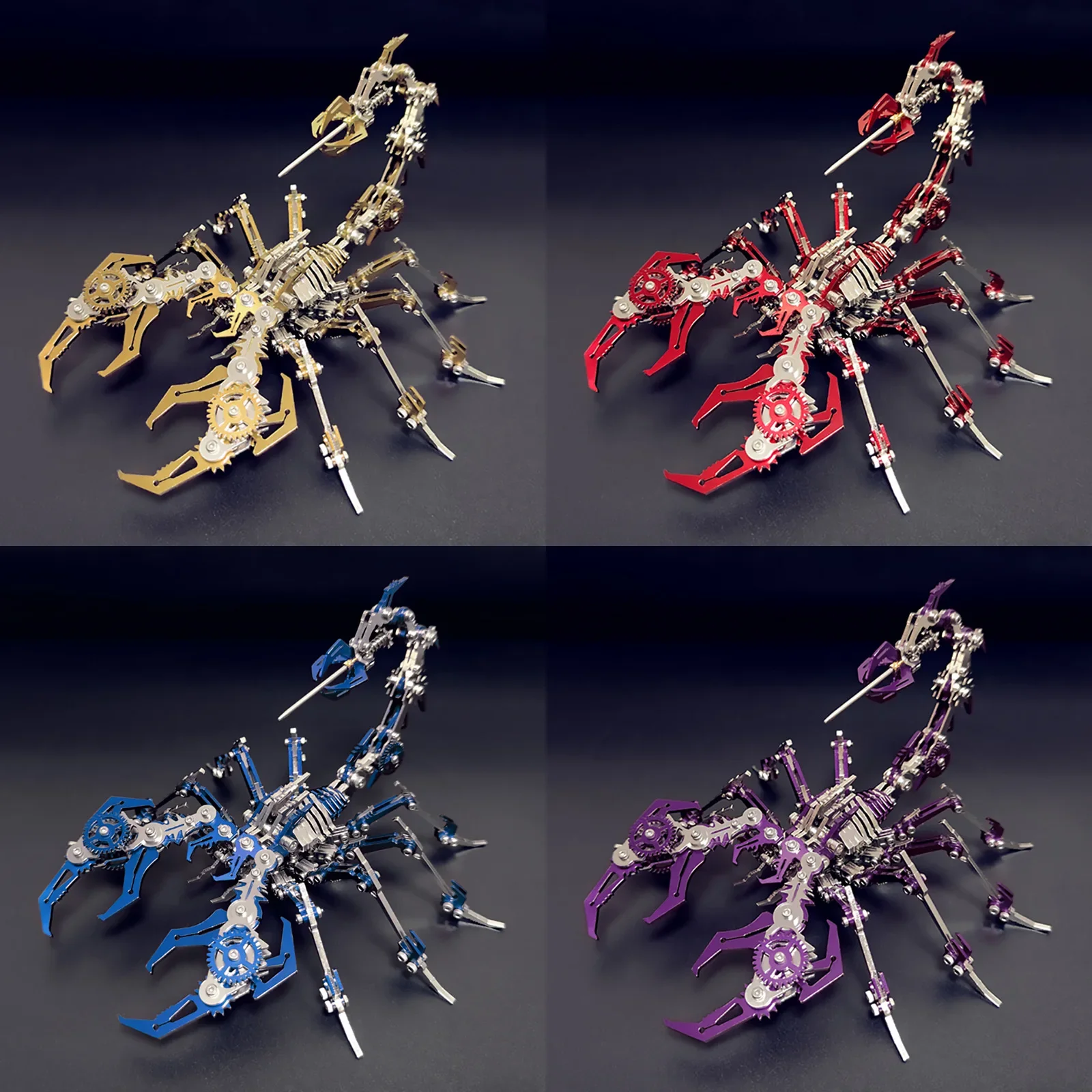 3D Puzzle Colorful Scorpion King Metal Steampunk Mechanical Insect Model Kit DlY Assemble Adult Gifts For Kids Toy