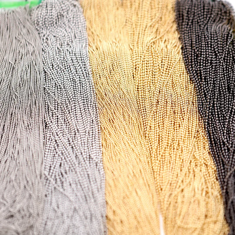 

1.5//.4mm bead chain KC gold anti-gold blue bronze gun black DIY material accessories handmade bead chain