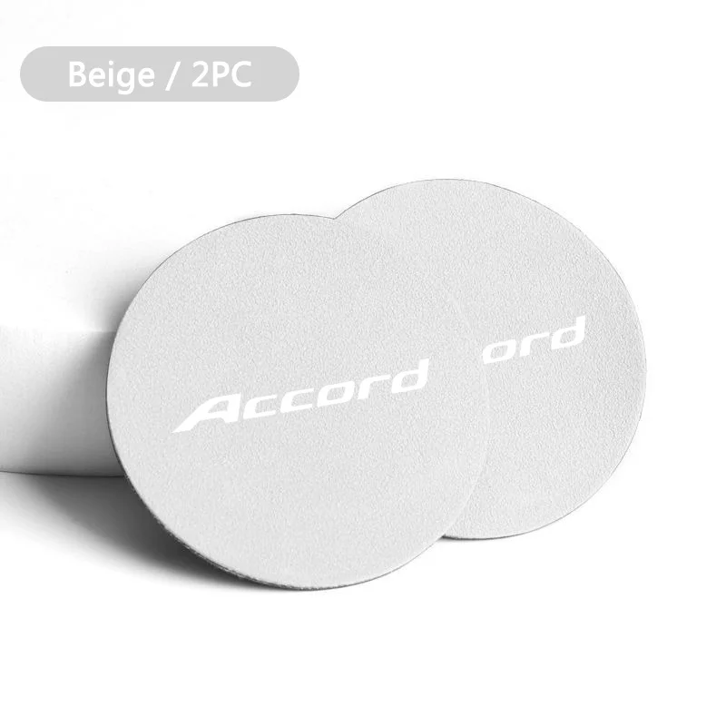 Fashion 2Pcs Car Coaster Water Cup Mat Auto Interior Accessories For Honda ACCORD 7th 8th 9th 10th 2003 2007 2010 2014 2022 2021