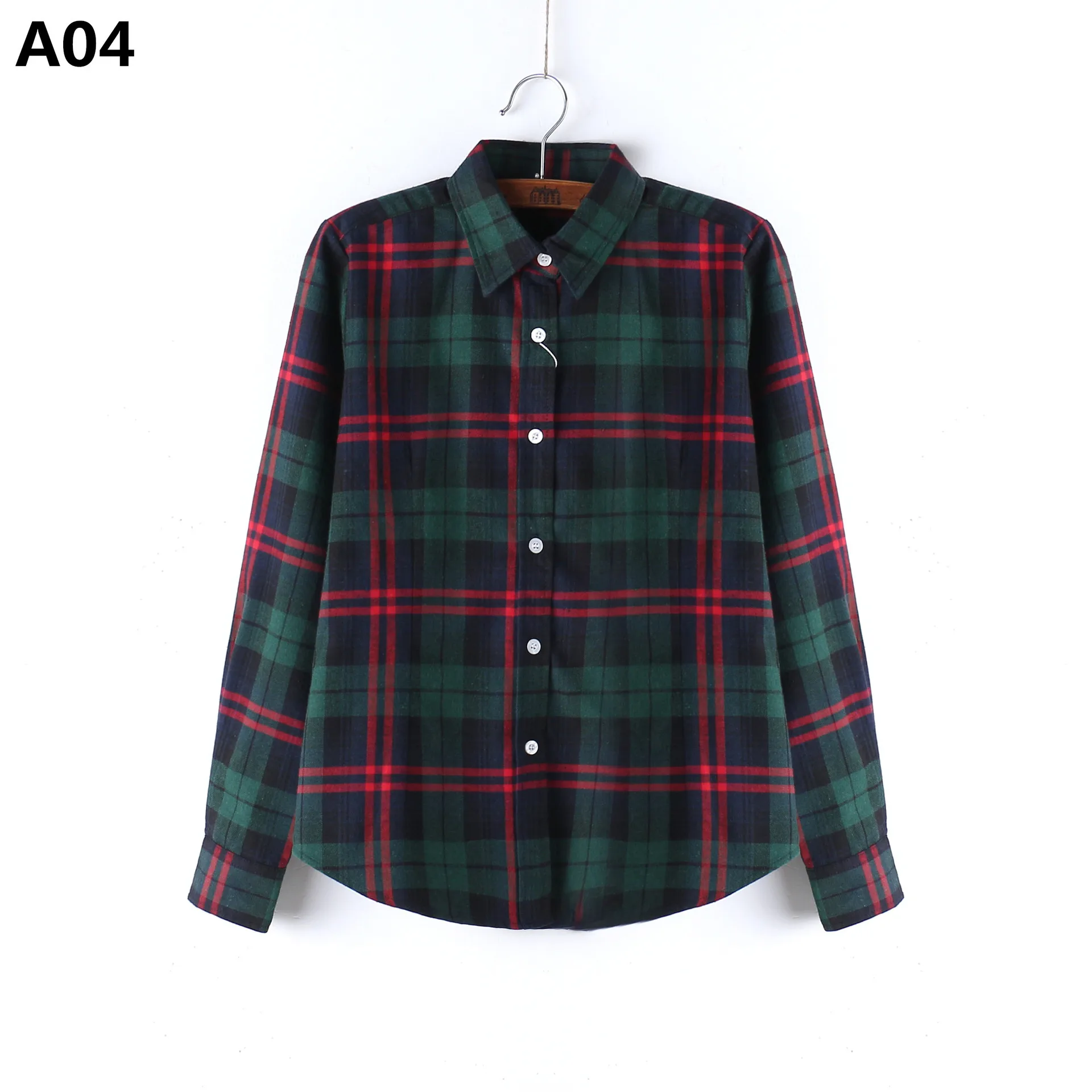 Classic Red Black Plaid Shirt Women 2024 New Casual Office Ladies Long Sleeve Blouses and Tops Lady Checked Clothes