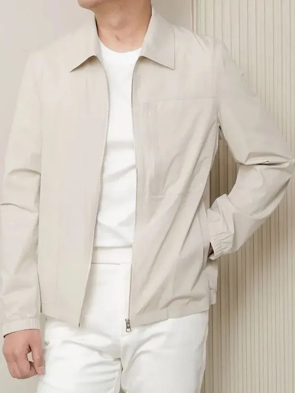 

Весенне-летнее мужское легкое солнцезащитное пальто с воротником Jaet Spor, универсальная уличная одежда, модное длинное пальто облегающего кроя