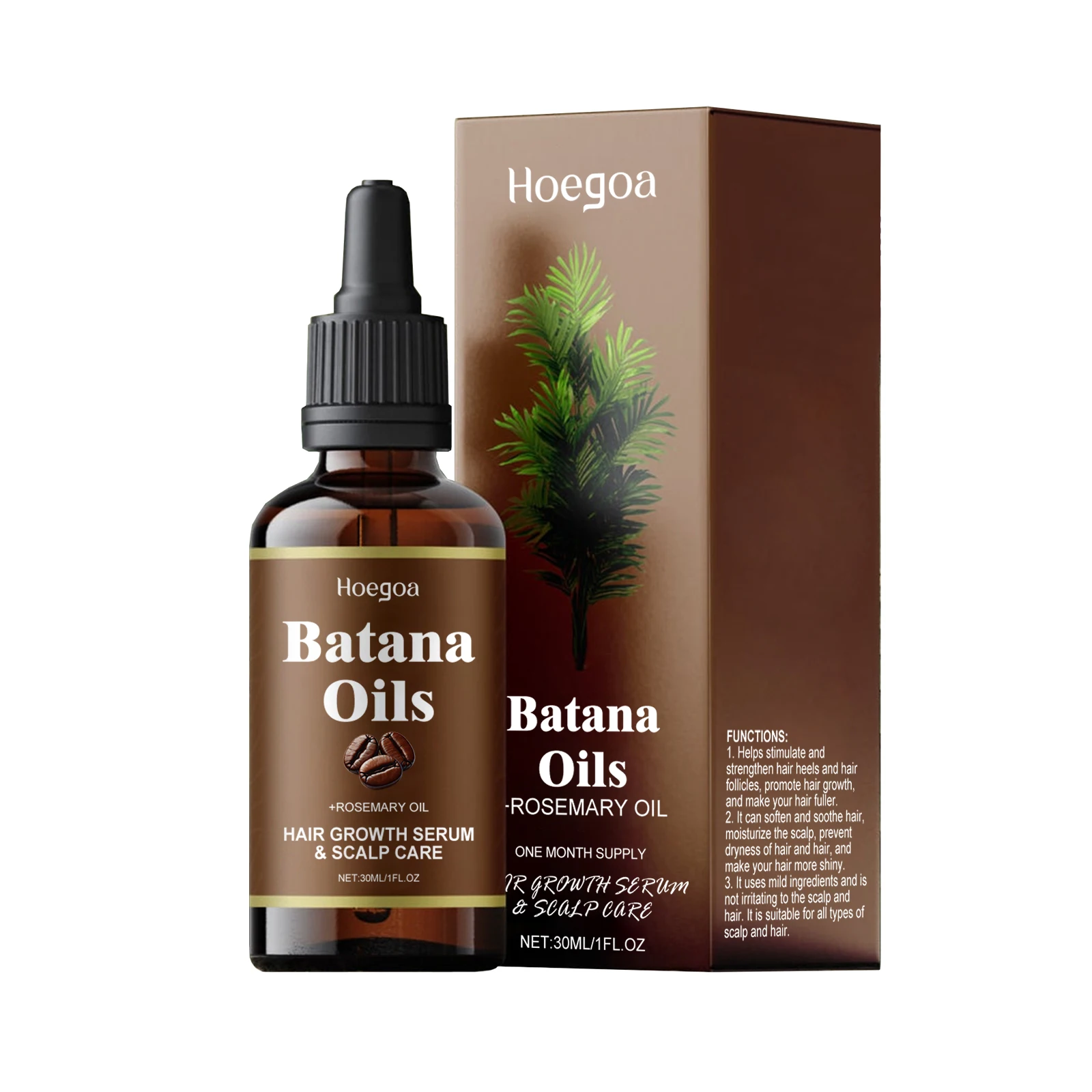 

Hoegoa Batana Rosemary Hair Care Essential Oil Moisturizes Hair Strands Dry And Smooth Hair Care Oil 1pcs