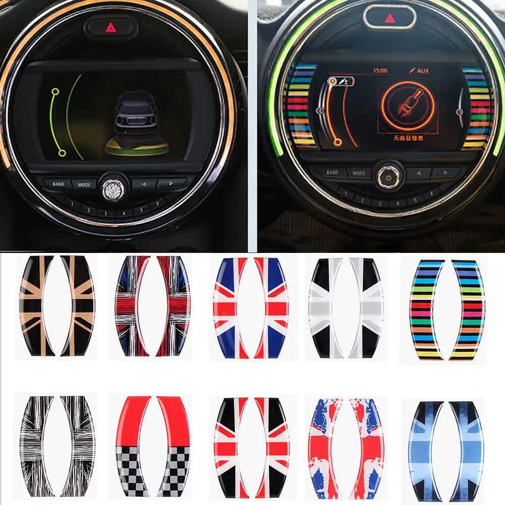 1pair Union Jack PVC Vinyl Car Control Panel Decals Sticker for MINI COOPER JCW F55 F54 F60 F56 Countryman Car Accessories