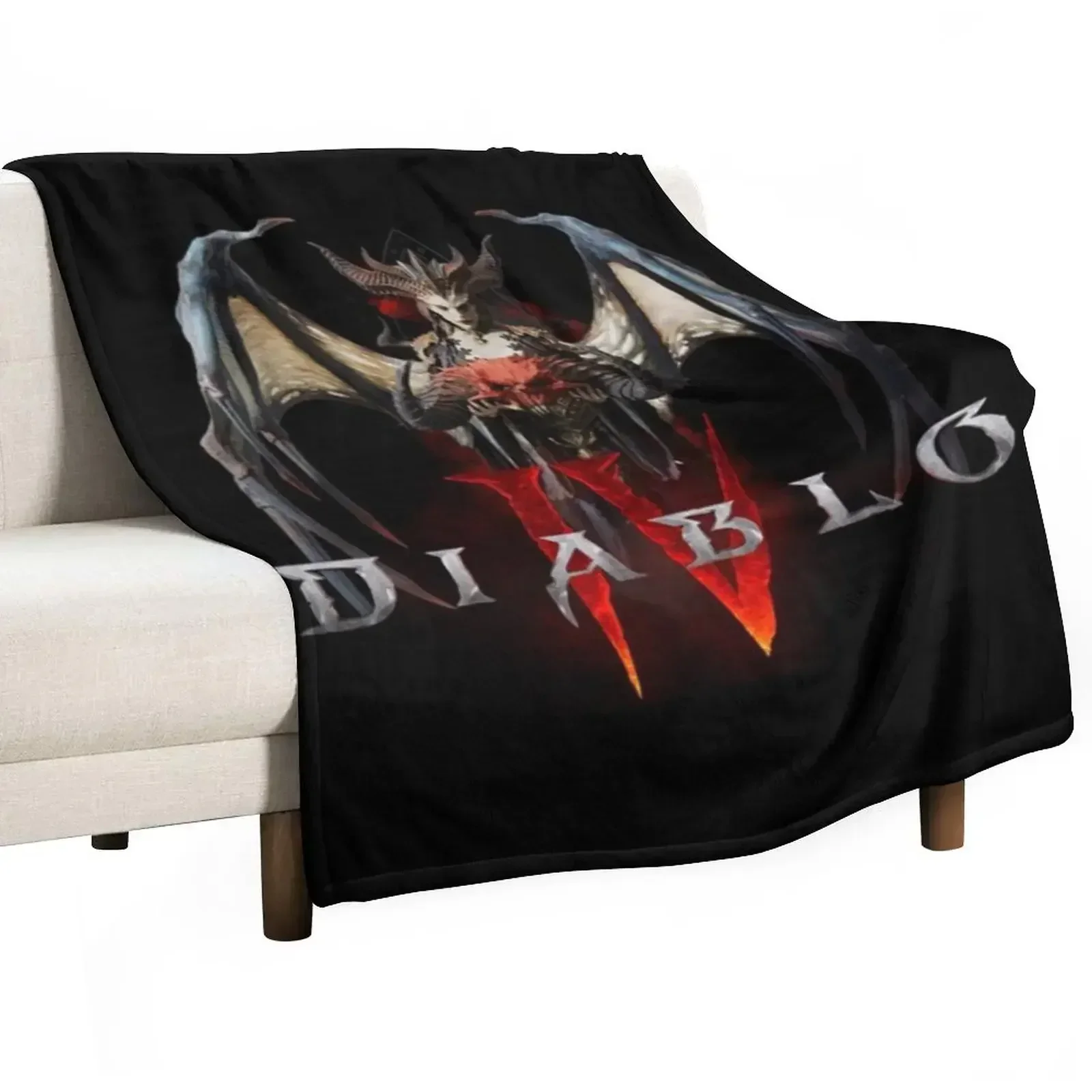 

Diablo 4 Throw Blanket Decorative Throw Bed linens Nap Blankets