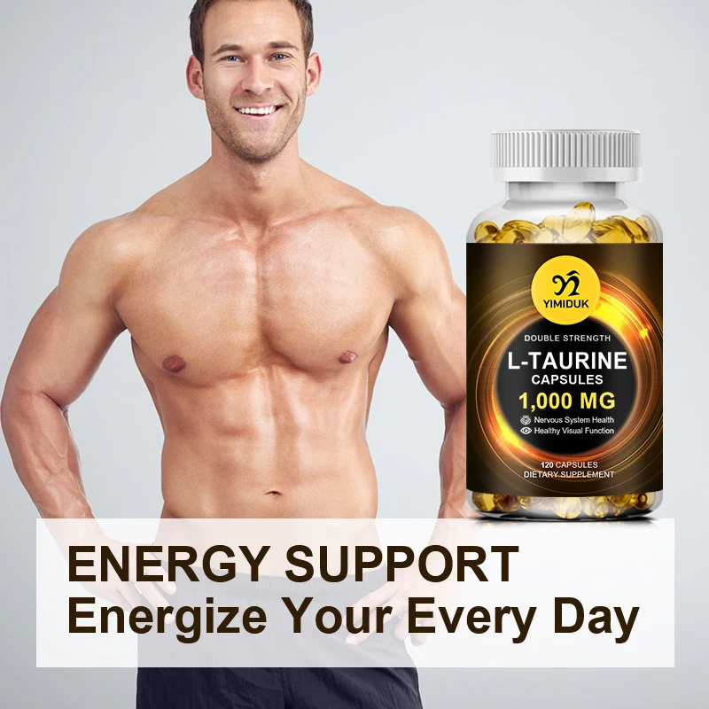 Taurine Supplement 1000mg, Supports Visual Health, Nervous System Function, Energy, Alertness & Reduces Physical Fatigue