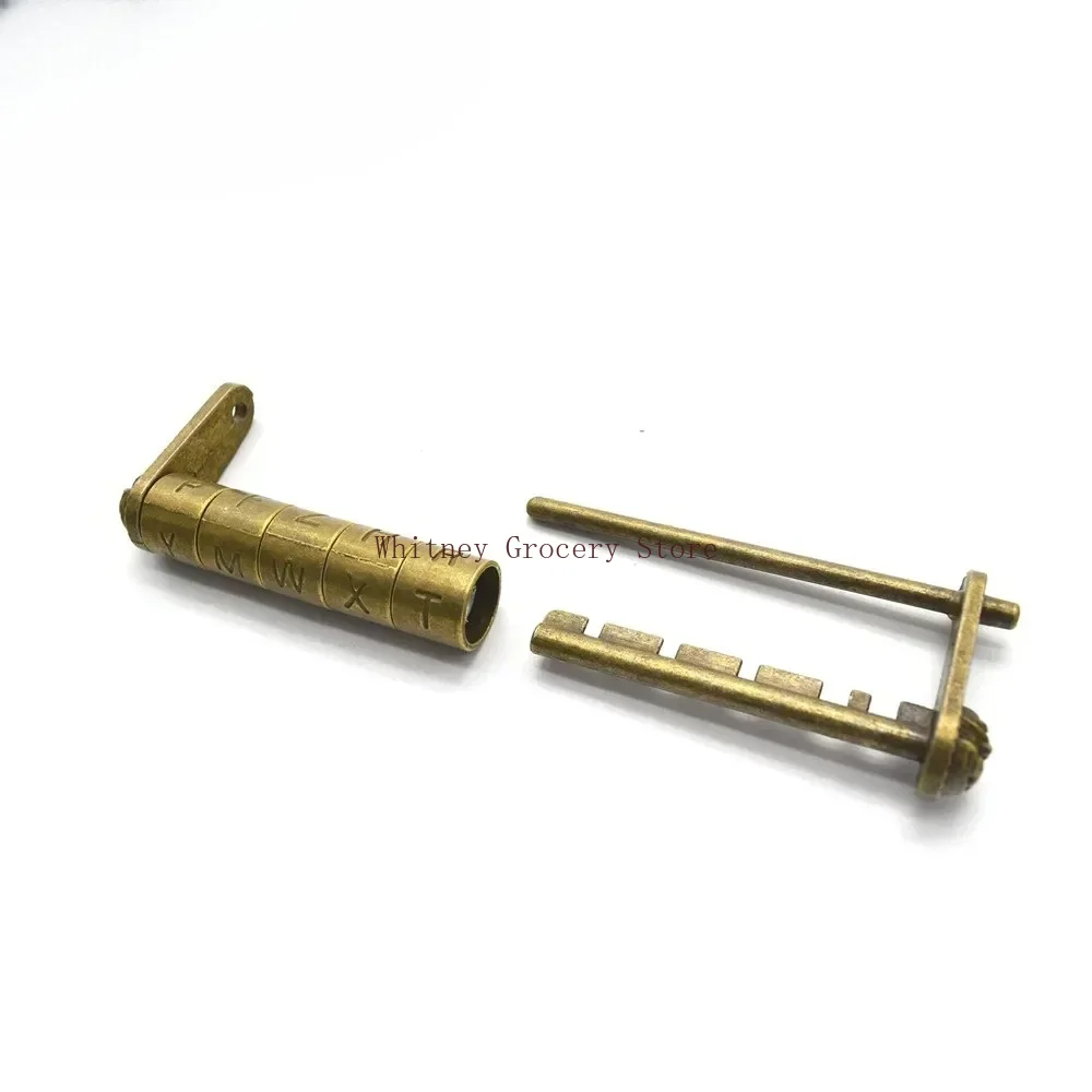 Combination Padlock 5 Letter Fixed Password Lock for Cabinet Box Game