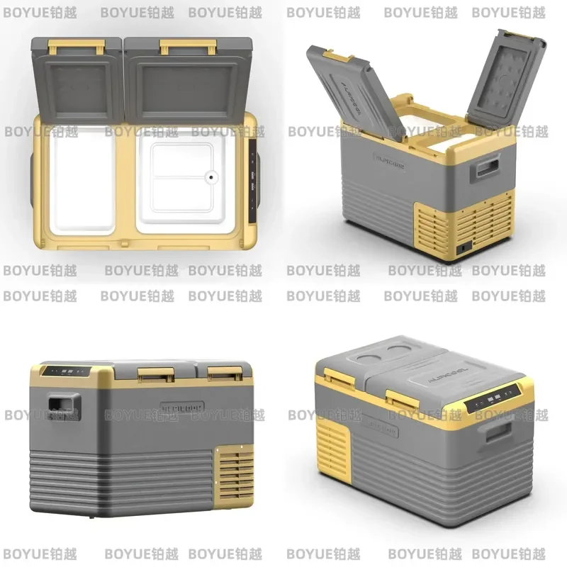 Portable Compressor Car Refrigerator 12V 24V Dual Zone Mini Fridge Freezer for Vehicle Home Camping Travel Cooling Box