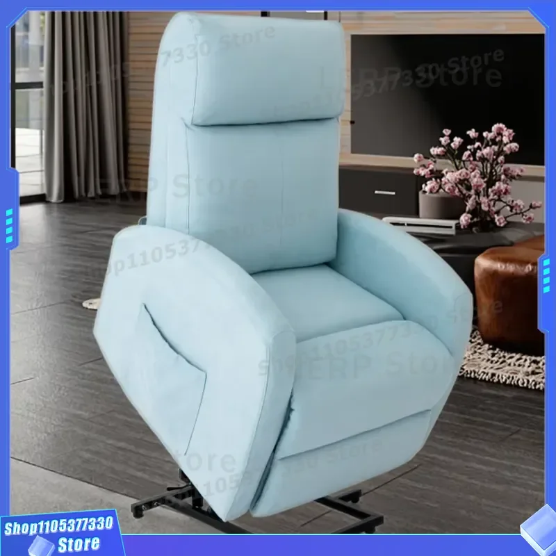 Nisco Electric Lift Chair Single Seat Synthetic Leather Massage Recliner with Tilt Function Metal Legs Adjustable Height for