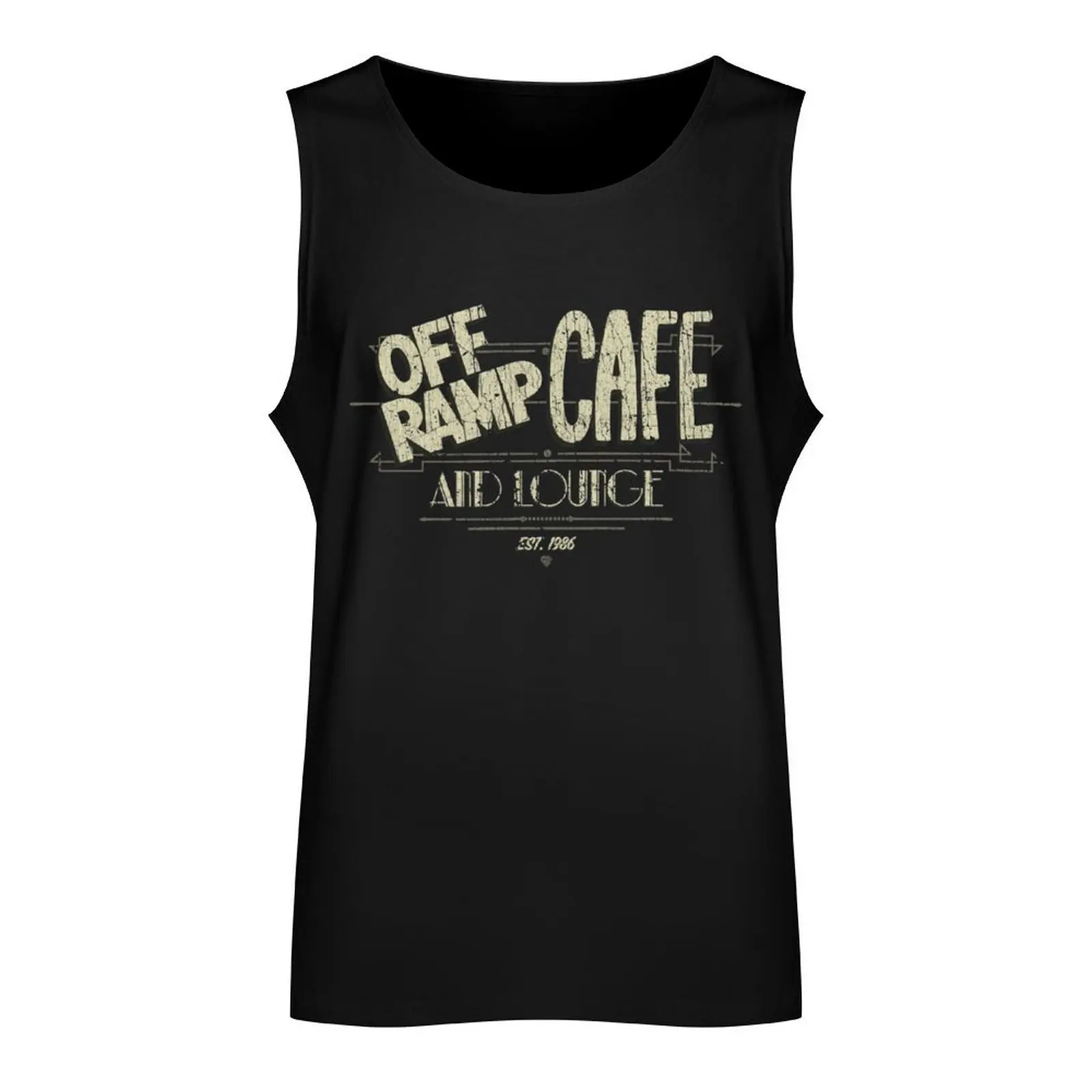 Off Ramp Cafe Seattle Tank Top men gym clothing T-shirt for fitness muscular man