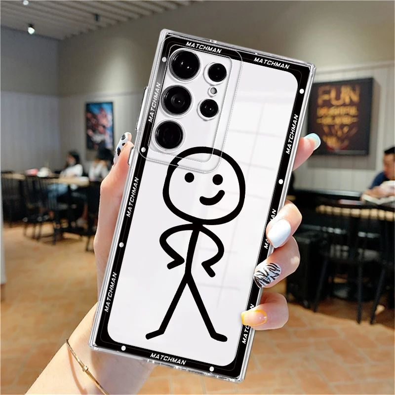 เคสสำหรับ Samsung Galaxy S23 Ultra S21 S22 FE Note 20 Ultra 10 S20 Plus S25 Edge S24 เคสโทรศัพท์แบบนิ่ม ลายตัวการ์ตูนน่ารัก