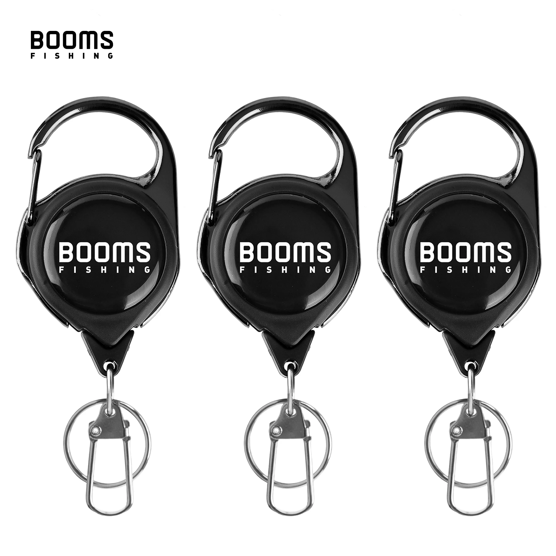 Booms Fishing RG1 Retractable Key Chain with Gear Combo Cord Easy Release Badge Holder Fly Fishing Zinger Retractor Accessories