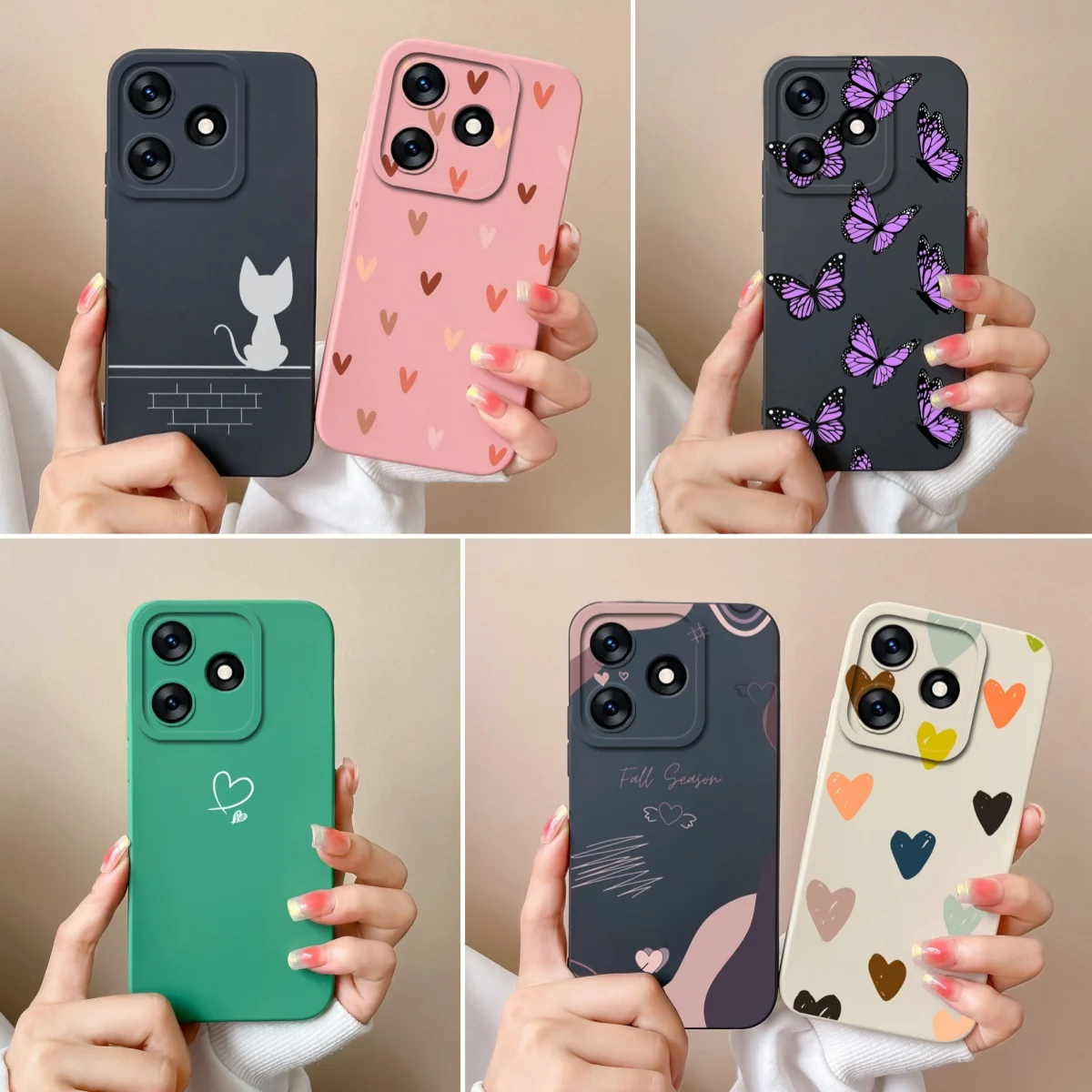 For Tecno Spark 10 Pro 10C Phone Case Heart Soft Liquid Silicone Camera Protection Back Cover For Tecno Spark10 10Pro 10 C Funda