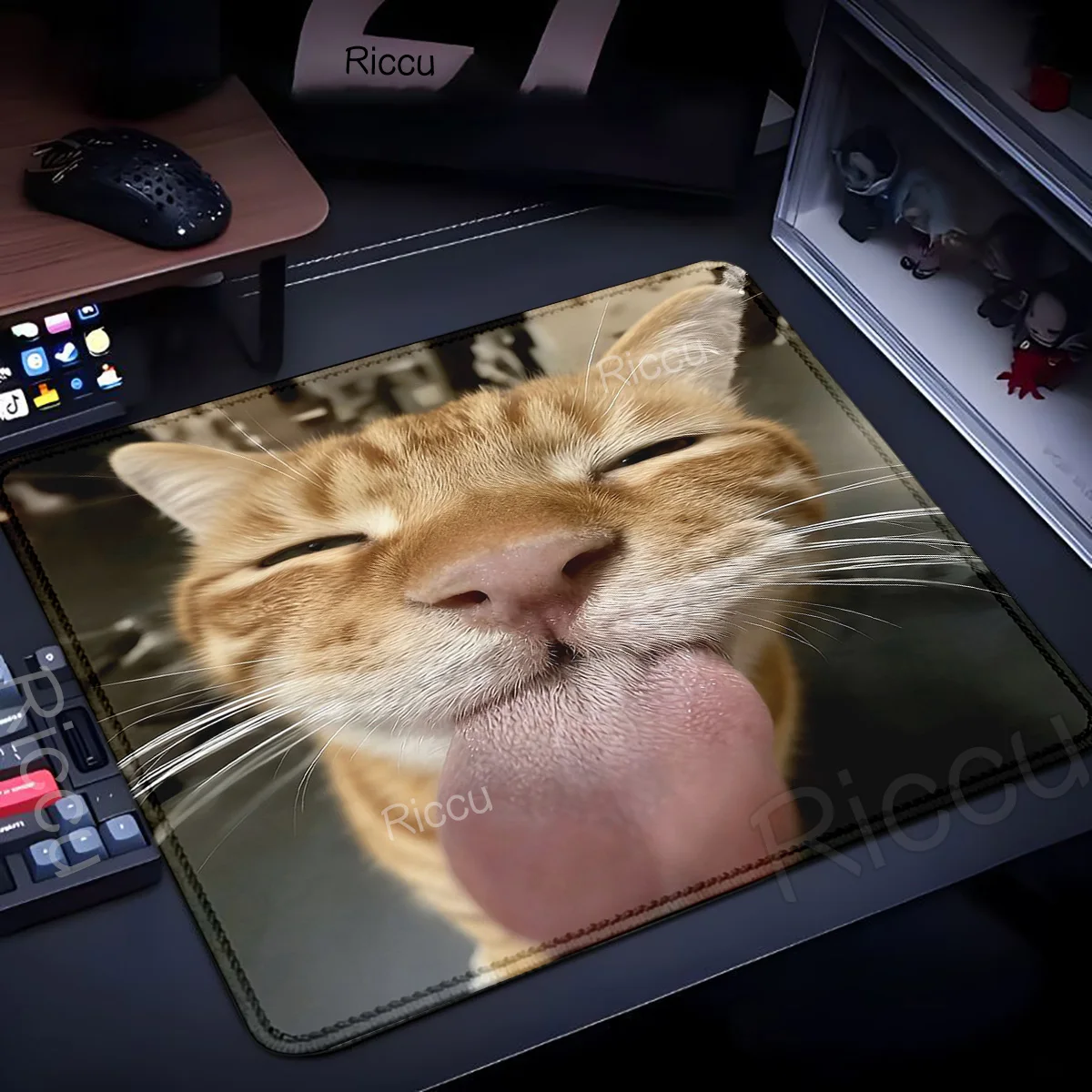 

XL Kawaii Fashion Popular Funny Cute Cat small size Meme Mouse Pad Laptop Office Anime Mousepad Natural Rubber Keyboard Desk Mat