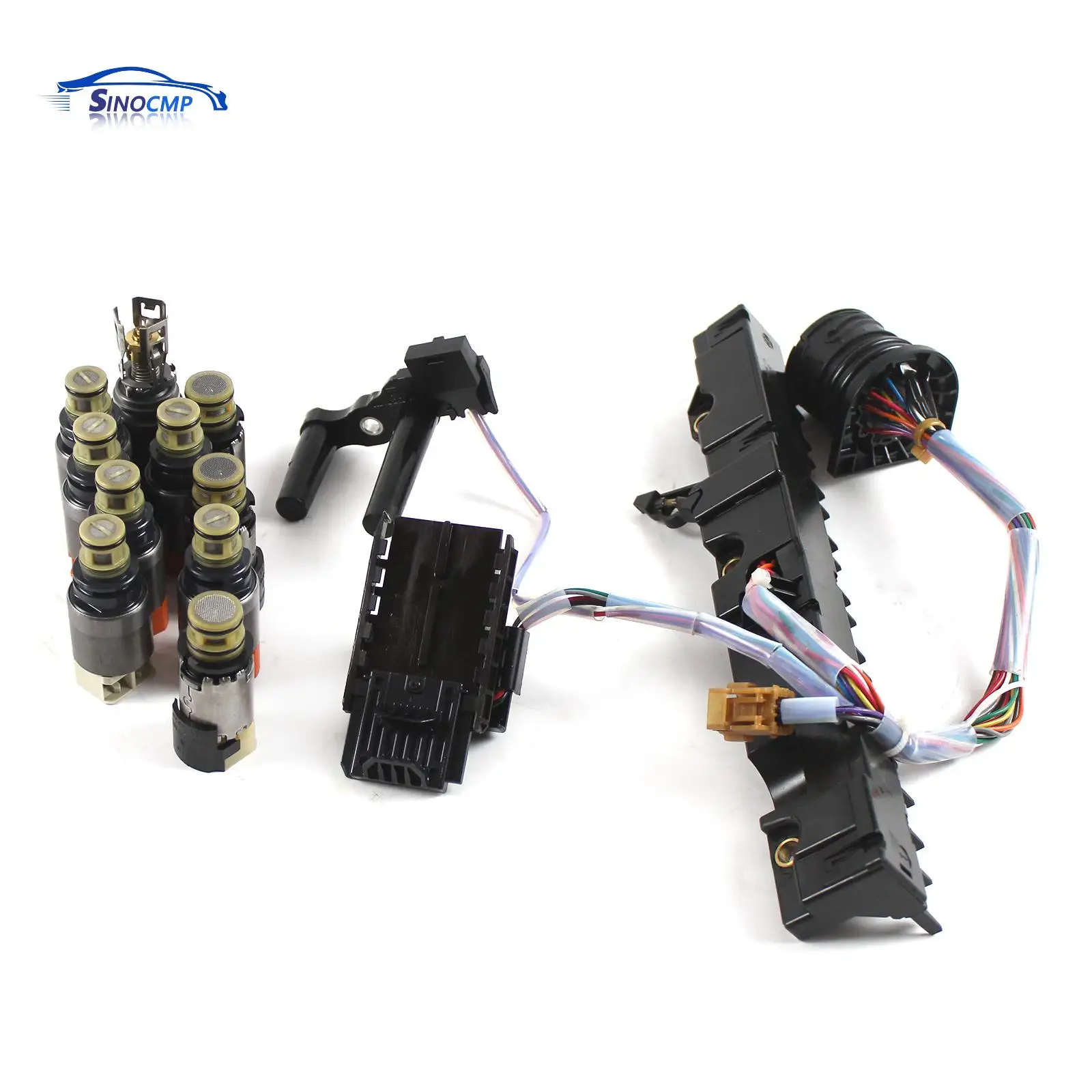 1 Juego de solenoide de válvula de transmisión de 9 velocidades con Kit de arnés 9HP48 para Land Rover Caravan Cherokee Renegade Range Harness Engine CRV