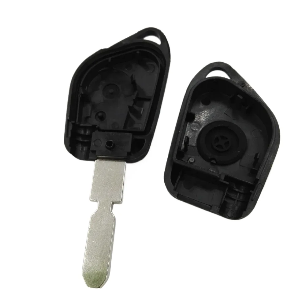 Replacement 1 One Button Car Blank Housing Fit For Refit Peugeot 406 408 4006 Key Shell With Hole Remote Case Cover Fob