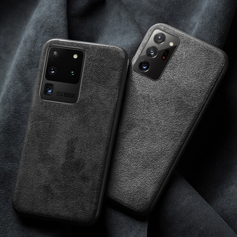 

Suede Luxury Case Galaxy S20 FE S23 S22 Ultra S21 Plus Note 20 Note10 Lite Fold5 Flip 3 Leather Back Cover.