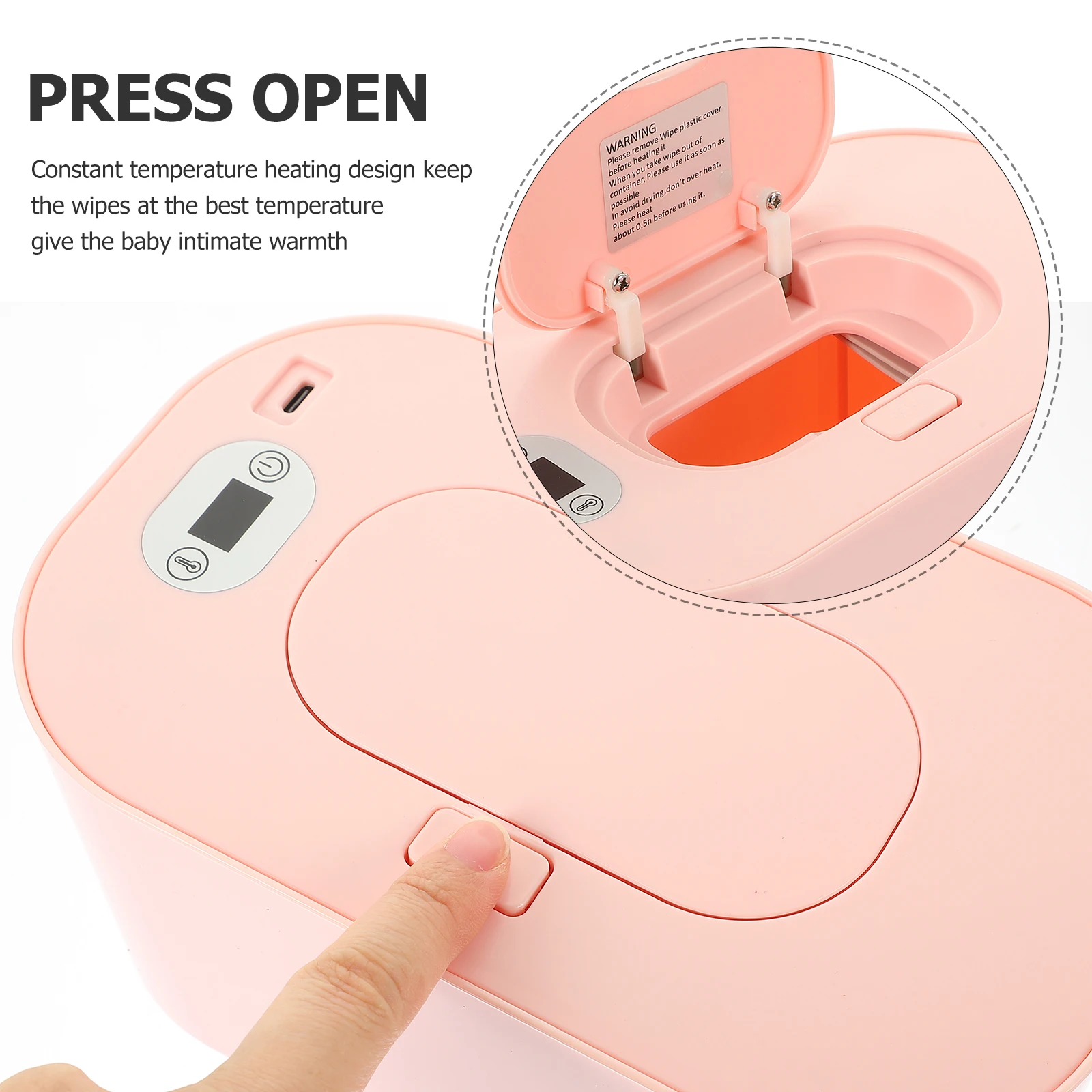 

1 set Wet Wipe Machine Portable USB Heater for Baby Tissues Smart Smart Wipe Heater Wipes Temperature Control Travel Wiper