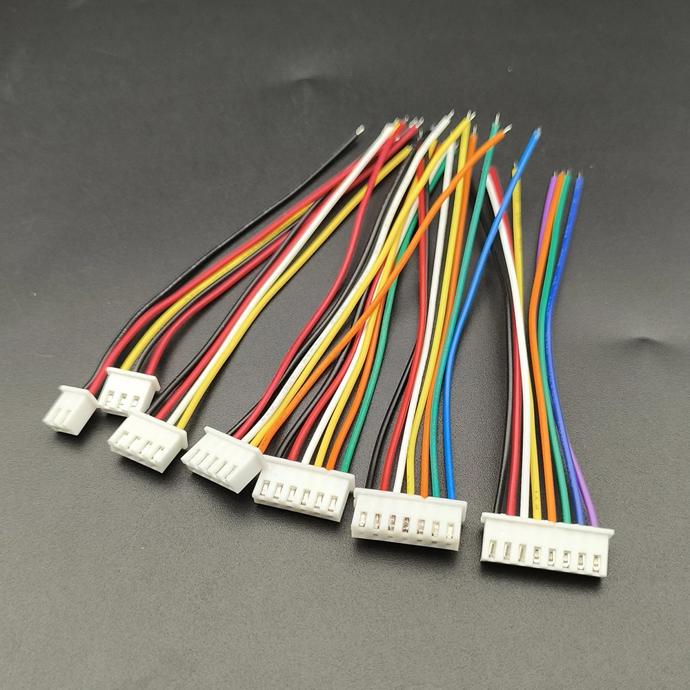 5/10Pcs JST 2.54 XH 2.54mm 2/3/4/5/6/7/8Pin Female Plug Connector Cable Wire 100mm 200mm 26AWG